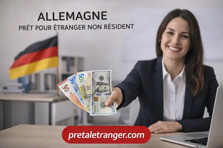Immeubles résidentiels et agence bancaire dans une ville allemande