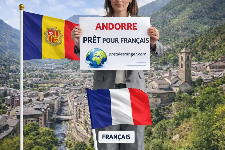 Vue d’une vallée d’Andorre avec immeubles de la capitale et montagnes