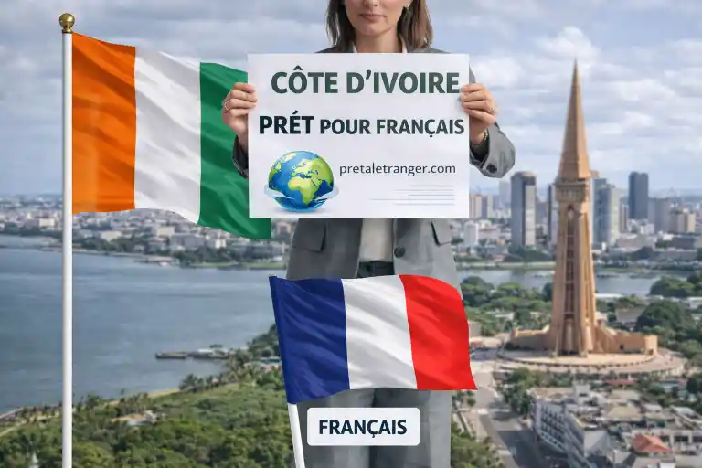 Quartier d’affaires du Plateau à Abidjan avec tours et lagune