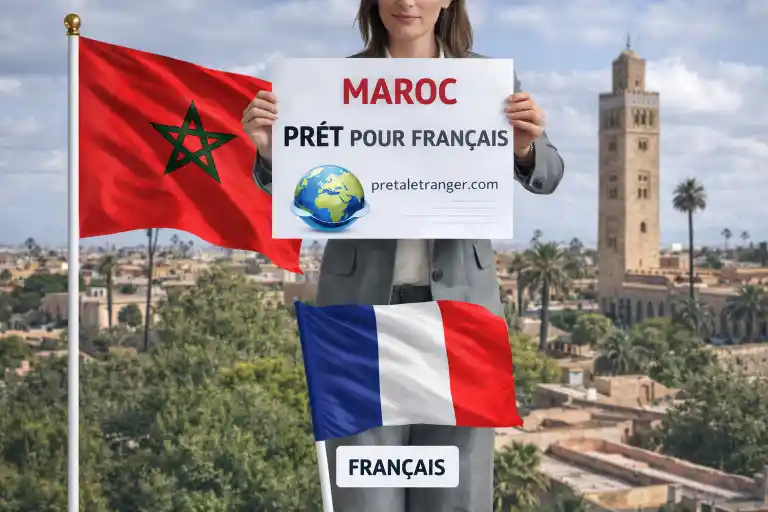 Rue d'un quartier résidentiel de Casablanca avec immeubles récents et palmiers