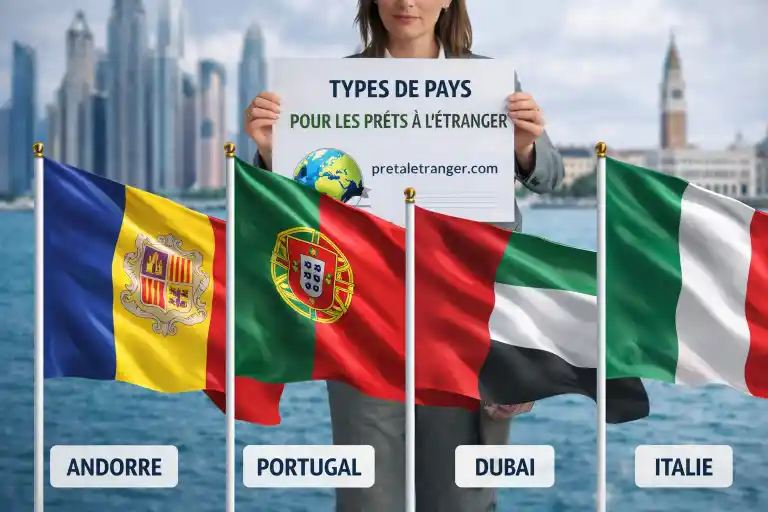 LE PRÊT À L'ÉTRANGER SELON LES PAYS